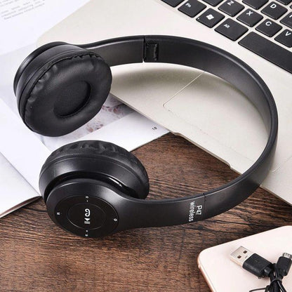 P47 Bluetooth Foldable Headphone with shocking bass