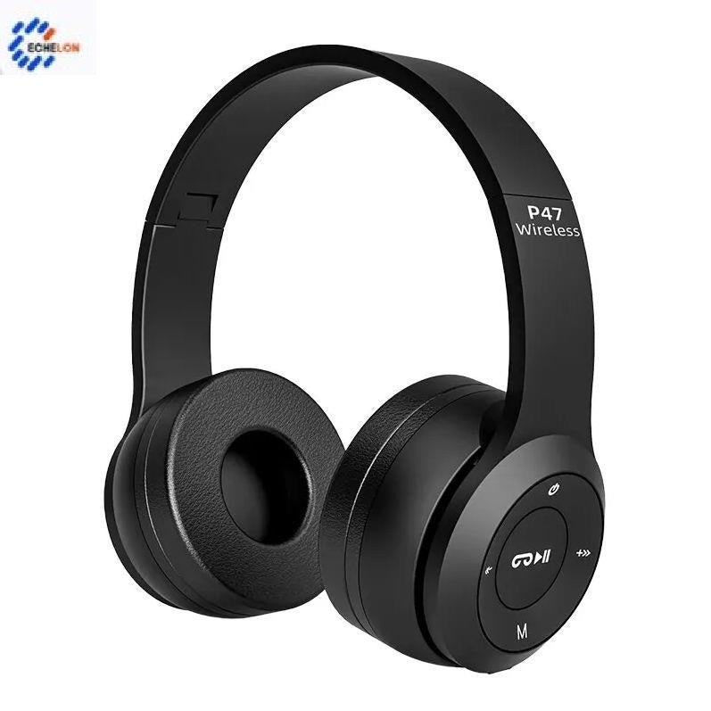 P47 Bluetooth Foldable Headphone with shocking bass