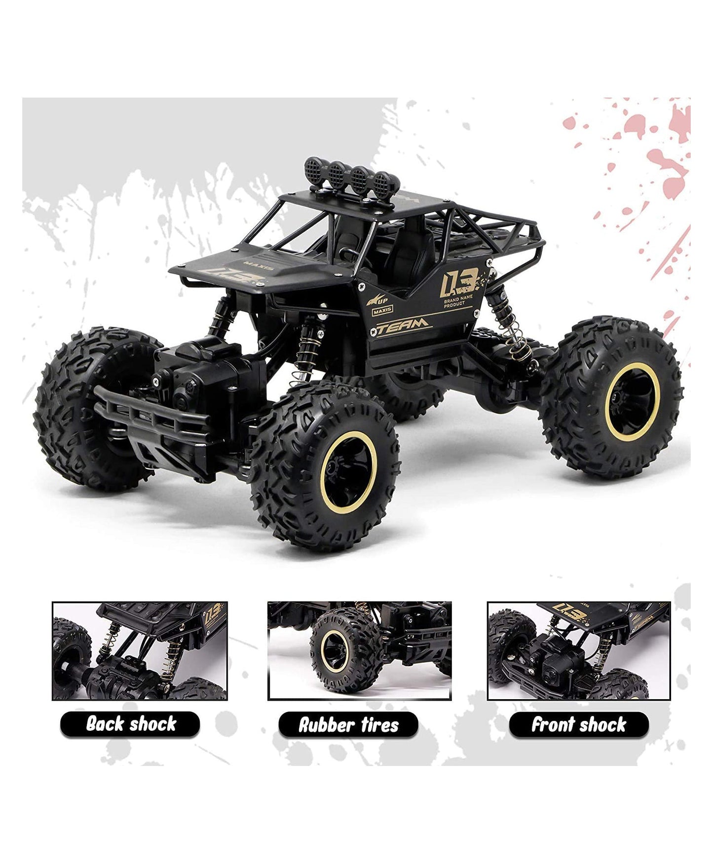 Rock Crawler Electric RC Vehicles Alloyed Remote Control Toy Car for Kids & Boys