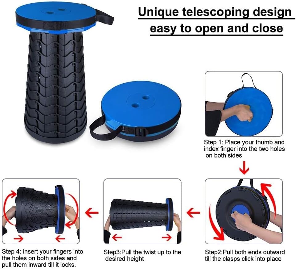 Portable Folding Retractable Telescopic Stool