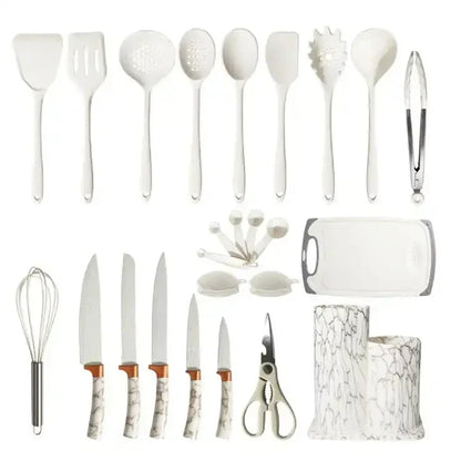 25 PCs Silicon Cooking & Knife Set.