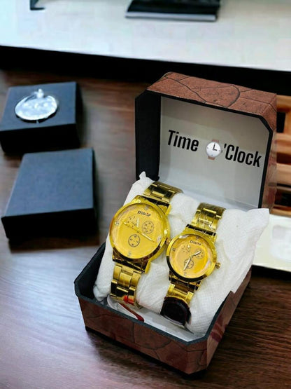 Stylish Analogue Watch Pair for Couples