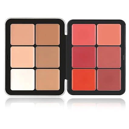 CARLA SECRET 12 COLOR CREAM CONCEALER & BLUSH PALETTE 2 IN 1