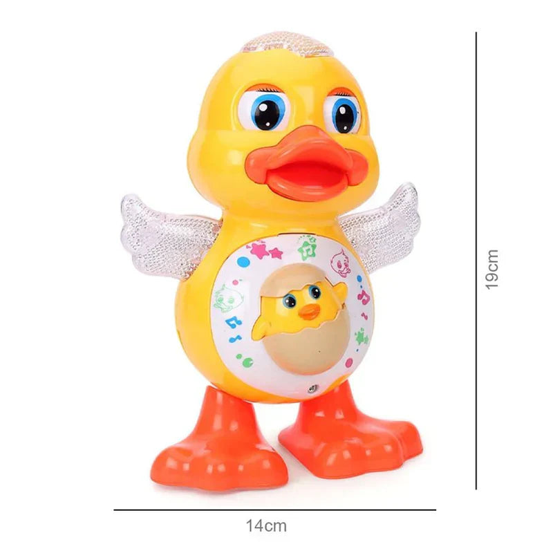 DANCING DUCK BATTERY OPERATED TOY WITH LIGHTS & MUSIC